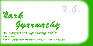 mark gyarmathy business card